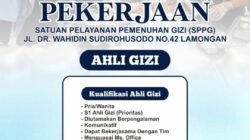 LOWONGAN KERJA: SPPG Lamongan Buka Posisi Ahli Gizi, Simak Kualifikasinya