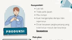 Lowongan Kerja Produksi di Lamongan, Tanpa Syarat Ijazah dan Disediakan Mess