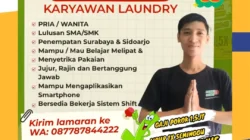 Mamboe Laundry Buka Lowongan Kerja Karyawan Laundry di Surabaya dan Sidoarjo