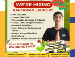 Mamboe Laundry Buka Lowongan Kerja Karyawan Laundry di Surabaya dan Sidoarjo