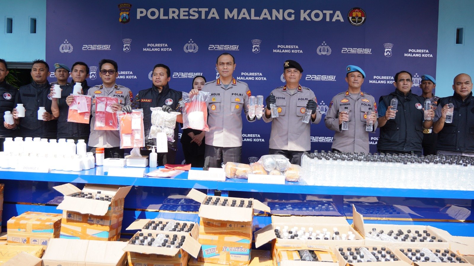 Ungkap 32 Kasus, Polresta Malang Kota Sita 8,9 Kg Ganja dan 1,6 Kg Sabu, Ribuan Jiwa Terselamatkan