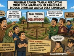 Diduga Dikuasai Warga Desa Lain Puluhan Tahun, Lahan Percaton Desa Mangkon Sorotan Masyarakat