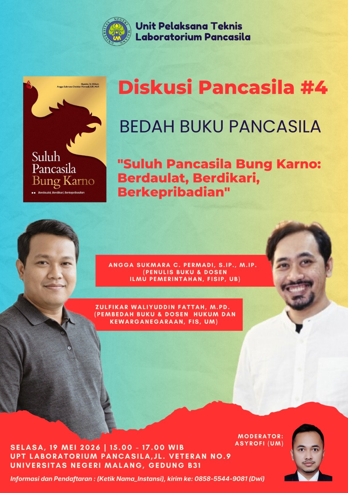 Bedah Buku “Suluh Pancasila Bung Karno”, Akademisi Soroti Krisis Identitas Bangsadi Era Globalisasi