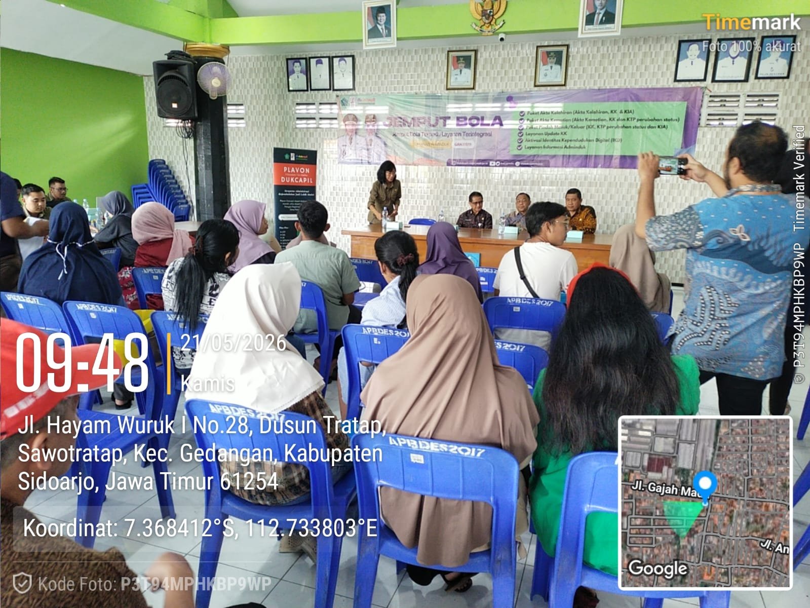 Pemdes Sawotratap Sambut Hangat Sosialisasi JBT Dispendukcapil Kabupaten Sidoarjo