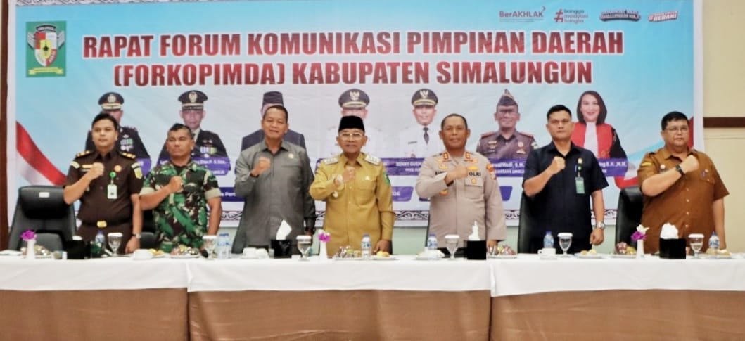 Pimpin Rakor Forkopimda, Bupati Anton Achmad Saragih Ajak Semua Pihak Jaga Kekompakan dan Kamtibmas di Simalungun