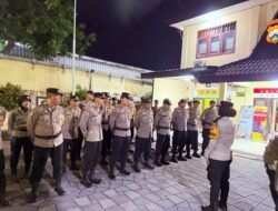 Kapolsek Sedati Pimpin Apel Pergeseran Pasukan Pengamanan Pilkades Serentak 2026