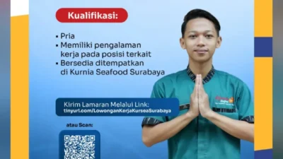 Kurnia Seafood Surabaya Buka Lowongan Kerja untuk Posisi Barista dan Checker Kitchen