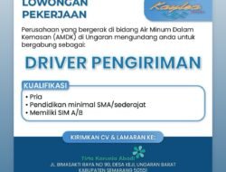 Lowongan Kerja Driver Pengiriman di Ungaran, Minimal Lulusan SMA