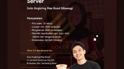 Lowongan Kerja Server Soto Angkring Mas Boed Semarang, Simak Persyaratannya