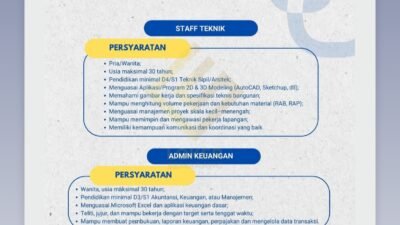 PT Warna Alam Indonesia Buka Rekrutmen Staff Teknik dan Admin Keuangan di Semarang