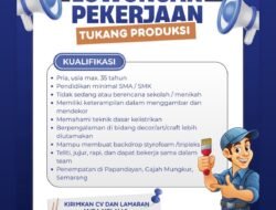 Lowongan Kerja Semarang: Booba Bloom Buka Posisi Tukang Produksi, Simak Syaratnya