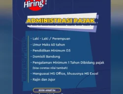 Lowongan Administrasi Pajak NISTRAS Bandung, Minimal D3 dan Berpengalaman