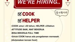 Lowongan Kerja Semarang: DAE BAK Tambak Mas Buka Posisi Cook dan Helper
