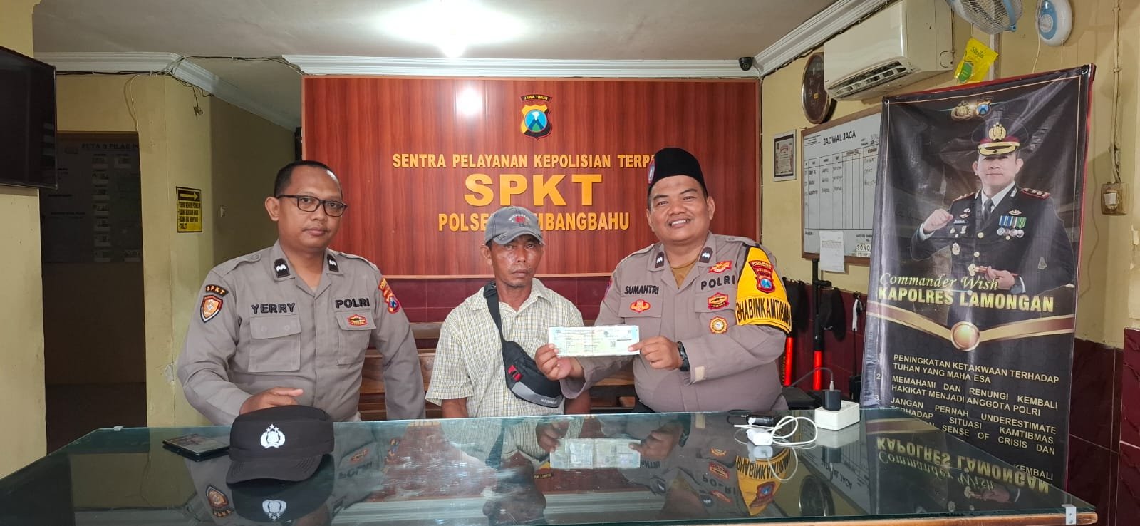 Respon cepat Bhabinkamtibmas Sidomukti dan Piket Polsek Kembangbahu berhasil ungkap temuan motor diduga hasil Curanmor