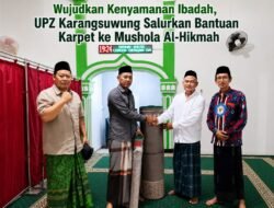 Kepedulian Nyata, UPZ Karangsuwung Bantu Karpet untuk Mushola Al-Hikmah