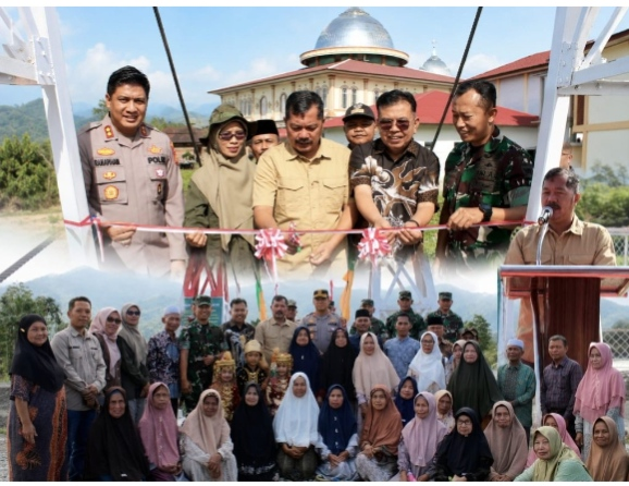 Wujud Sinergi Pemda dan TNI untuk Masyarakat, Bupati Monadi Resmikan Tiga Jembatan Strategis