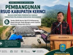 Tender RSUD Kerinci Rp137,5 M Rampung, Bupati Monadi: Kado Bahagia untuk Layanan Kesehatan Masyarakat Kerinci