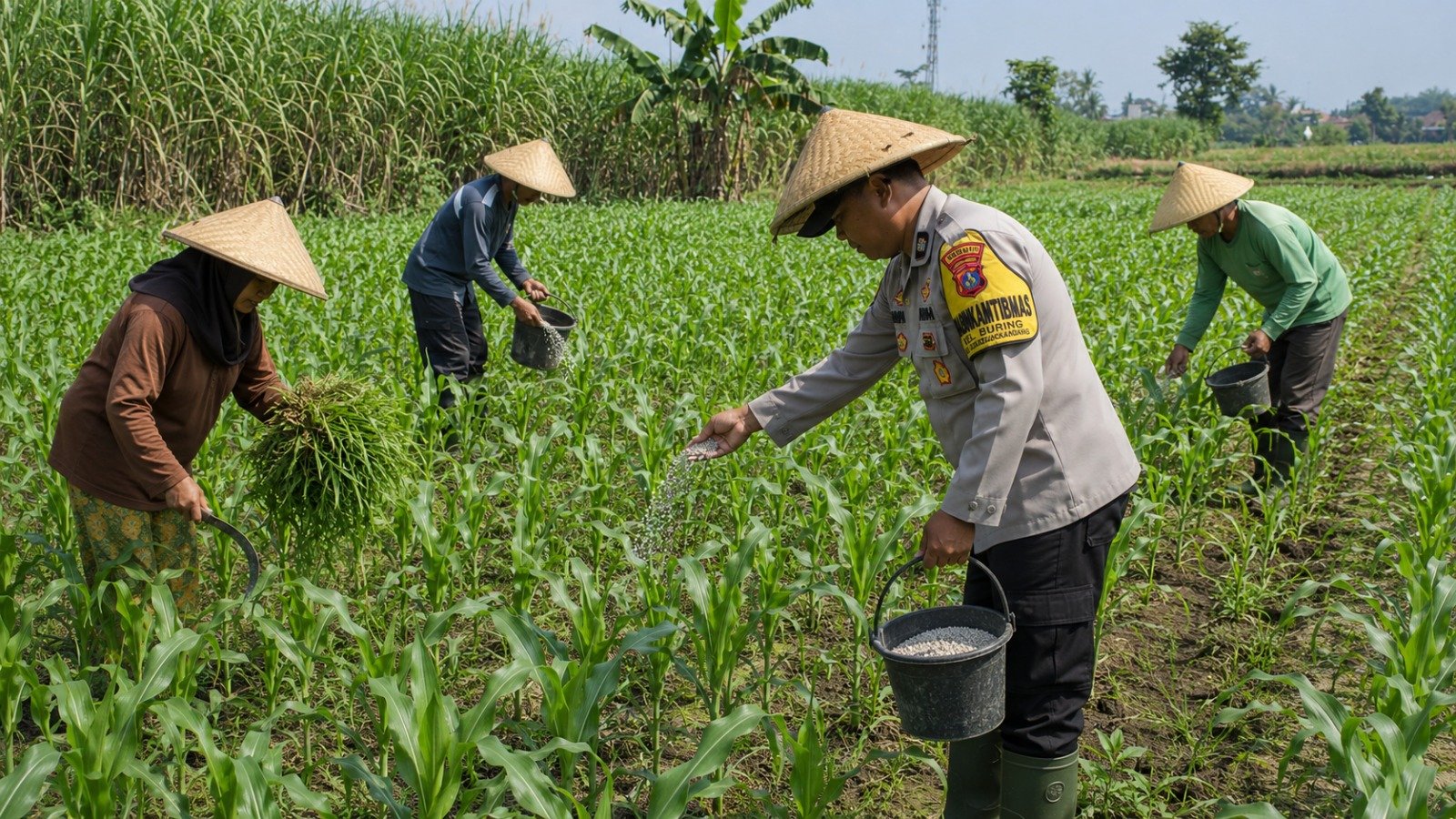 Polri Turun ke Lahan, Bhabinkamtibmas Malang Jadi Penggerak Ketahanan Pangan Nasional