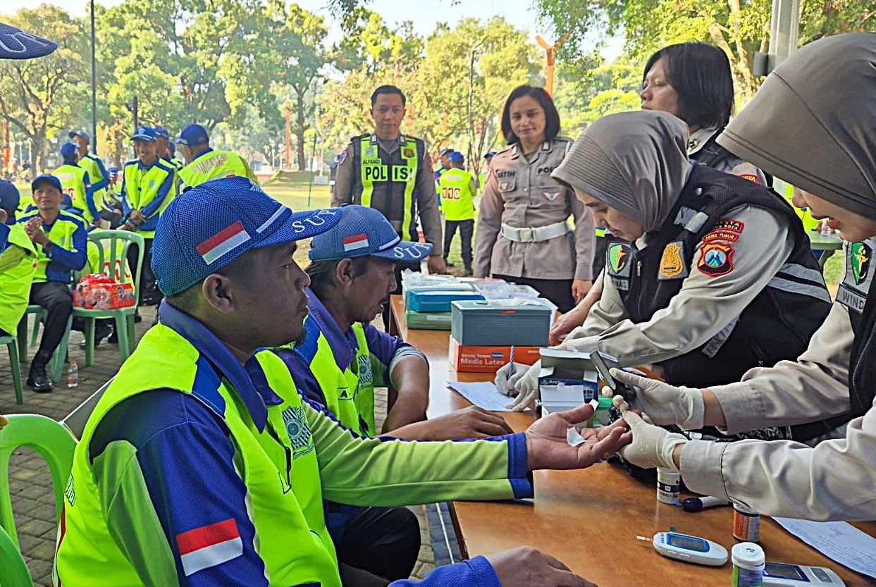Polresta Malang Kota Memupuk Sinergitas dan Berikan Layanan Kesehatan Gratis ke Supeltas Binaan