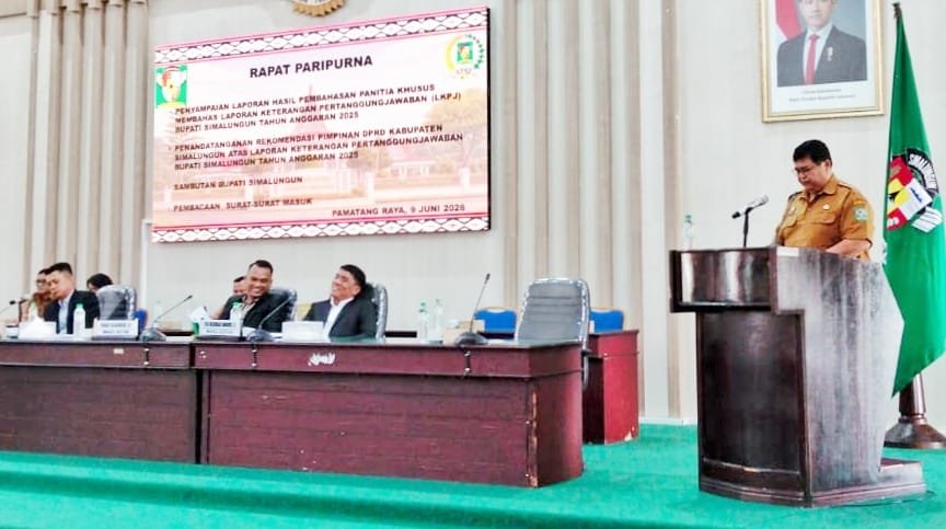 DPRD Simalungun Sampaikan Rekomendasi LKPj 2025, Pemkab Tegaskan Komitmen Perkuat Tata Kelola dan Pembangunan Daerah