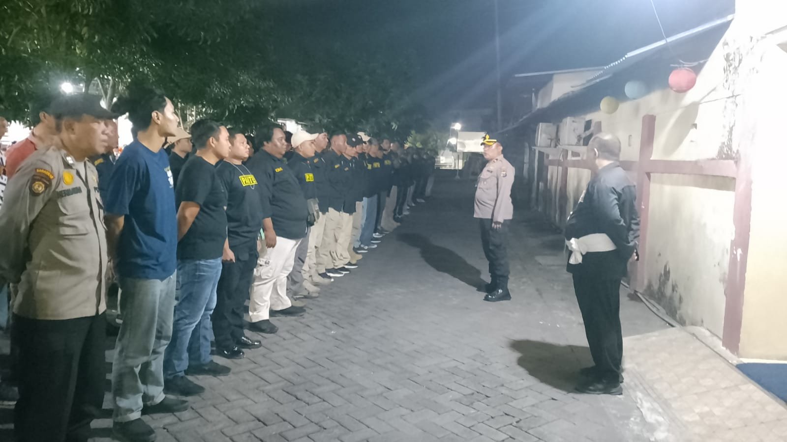 Polsek Gedangan dan 80 PAMTER Ranting Gedangan Gelar Apel Pasukan Antisipasi Pengesahan Warga Baru PSHT