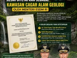 Kota Sungai Penuh Resmi Miliki Kawasan Cagar Alam Geologi, Empat Situs Ditetapkan Menteri ESDM