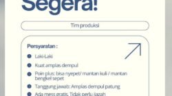 Junkforge Studio Buka Lowongan Tim Produksi di Lamongan Kota, Gaji Rp80 Ribu per Hari dan Disediakan Mess Gratis
