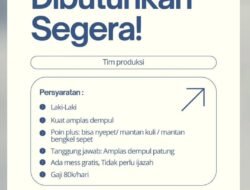 Junkforge Studio Buka Lowongan Tim Produksi di Lamongan Kota, Gaji Rp80 Ribu per Hari dan Disediakan Mess Gratis