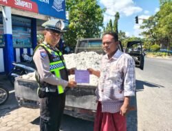 Polres Bangkalan Tertibkan Pikap Muatan Material Terbuka