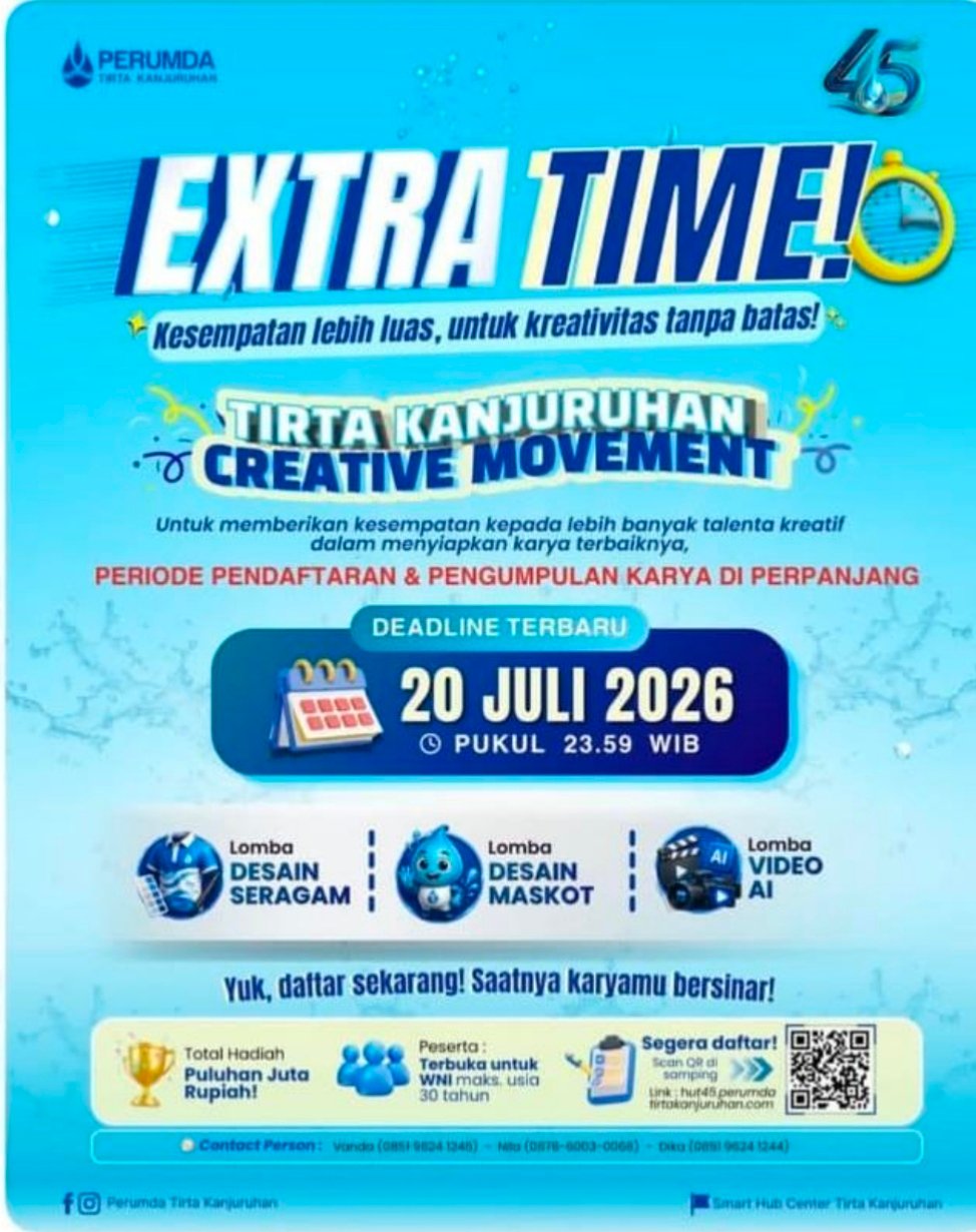Perumda Tirta Kanjuruhan Perpanjang Deadline Creative Movement, Kesempatan Berkarya Makin Luas