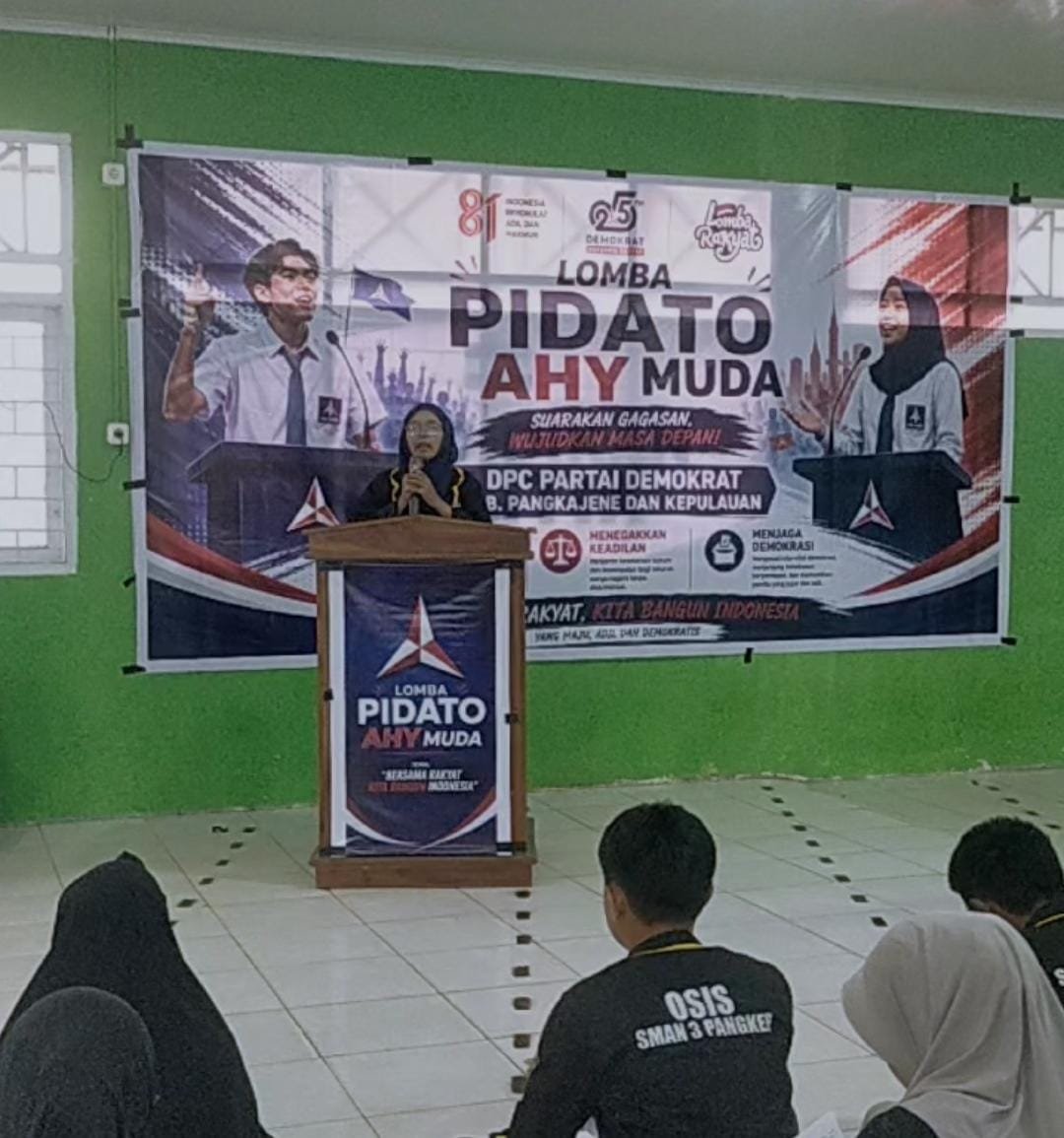 Pelajar SMA/SMK di Pangkep Adu Gagasan Lewat Lomba Pidato AHY Muda