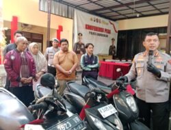 Respons Cepat Kapolres Bangkalan Kembalikan Motor Pegawai Indomaret yang Hilang